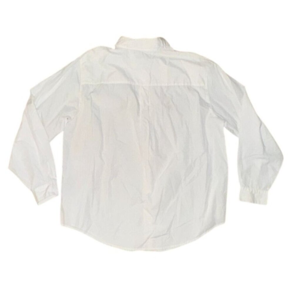 White Cabin Creek Embroidered Floral Button-Up Shirt XL Long Sleeves Cotton Blen - Picture 3 of 5